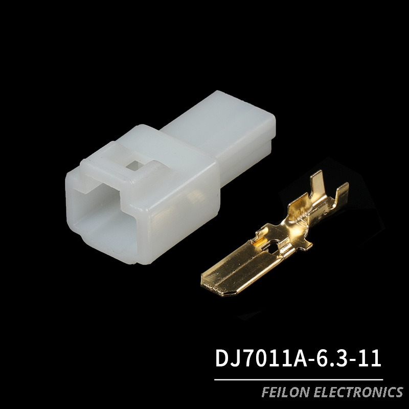 1P Automotive Connector Plug-in 1-hole Wiring Harness Plug Male-female Connection with Terminals DJ7011A-6.3-11/21