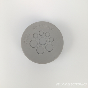 Icotek KEL-DPZ40/8 (CES-DPZ40/8, DPZ40/8) Round Multi-Membrane Cable Entry Base Plate, Grey-White Color , IP66/IP68, M40 Thread, Max 8 Cables