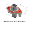 AT04-2P-PM11GRY Domestic 2-hole Waterproof Wiring Harness Connector Flange-mounted Gray Plug AT06-2S