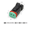 DT06-2S-EP06 2-hole Waterproof Connector Engineering Vehicle Wiring Harness Connector Flat Cover Plug