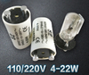 S2/FS-22/FS-2P FLUORESCENT STARTERS 4-22W Series 220-240V/Single 110-130v CE Ceritificated