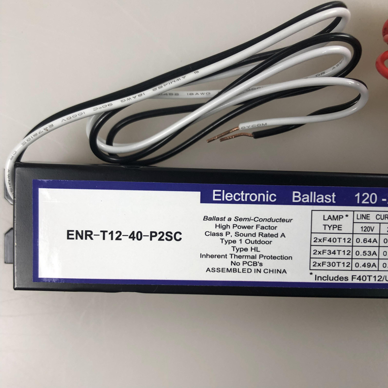 120-277v 50-60hz T12 Electronic Ballast 40 Watt Fluorescent Ballast for 2lamps