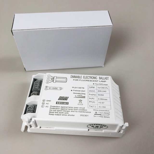 Dimmable Pl Electronic Ballast 0/1-10VDC 13W PL Lamp Dimmable Ballast 220-240V