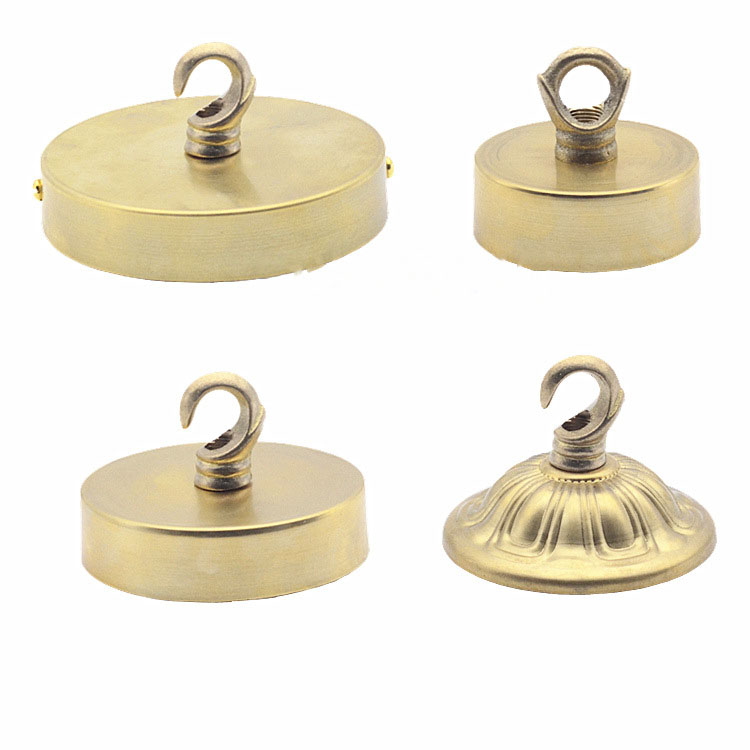 Pure Copper Hook Hook Crystal Lamp Chandelier Ceiling Plate Lamp Holder Base Lighting Fixture Accessories