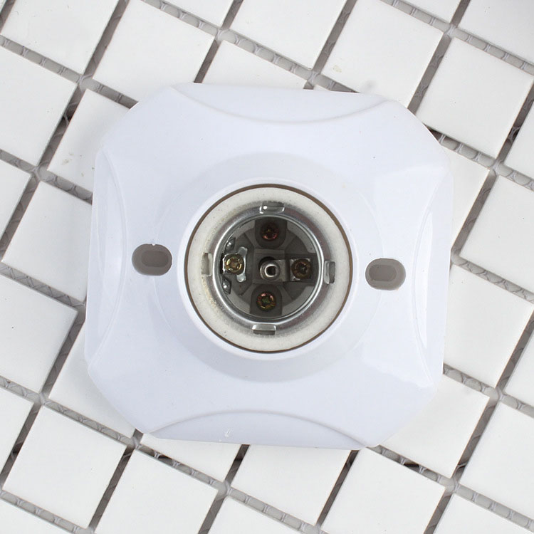 86mm Type Threaded Lamp Holder Ceramic Flat Lamp E27 Ceramic Lamp Holder E27 Lighting