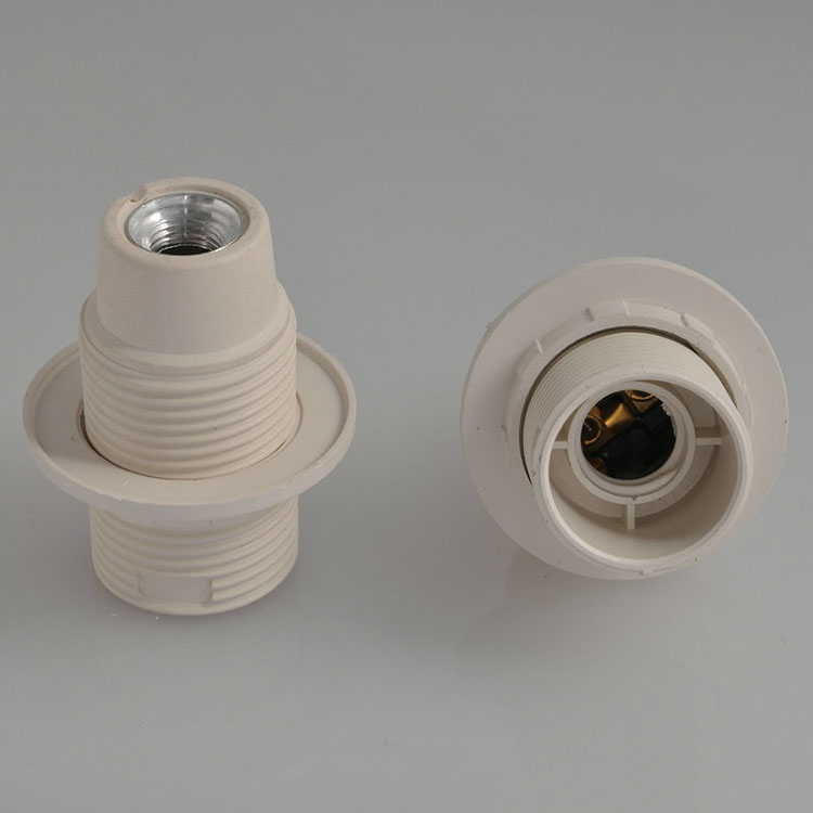 Directly Supply E14 Plastic Self-locking Full Tooth Lamp Holder Light Socket Base