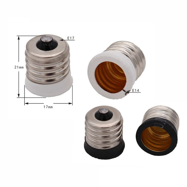 E17 to E14 Conversion Lamp Holder Light Base Converter LED Adapter Screw Lamp Socket E17-E14