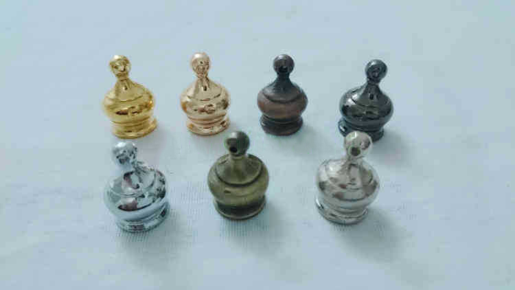 European-style Table Candle Floor Lamp Hexagonal Plating Accessories Chandelier Screw Cover