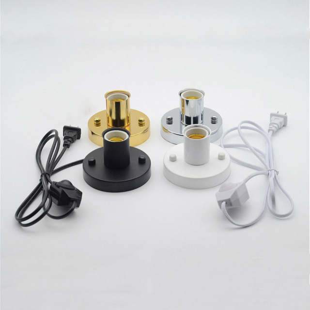 E27 Steering Universal Lamp Holder Wall Table Lamp Wire Control Dimmer Holder Lamp Accessories