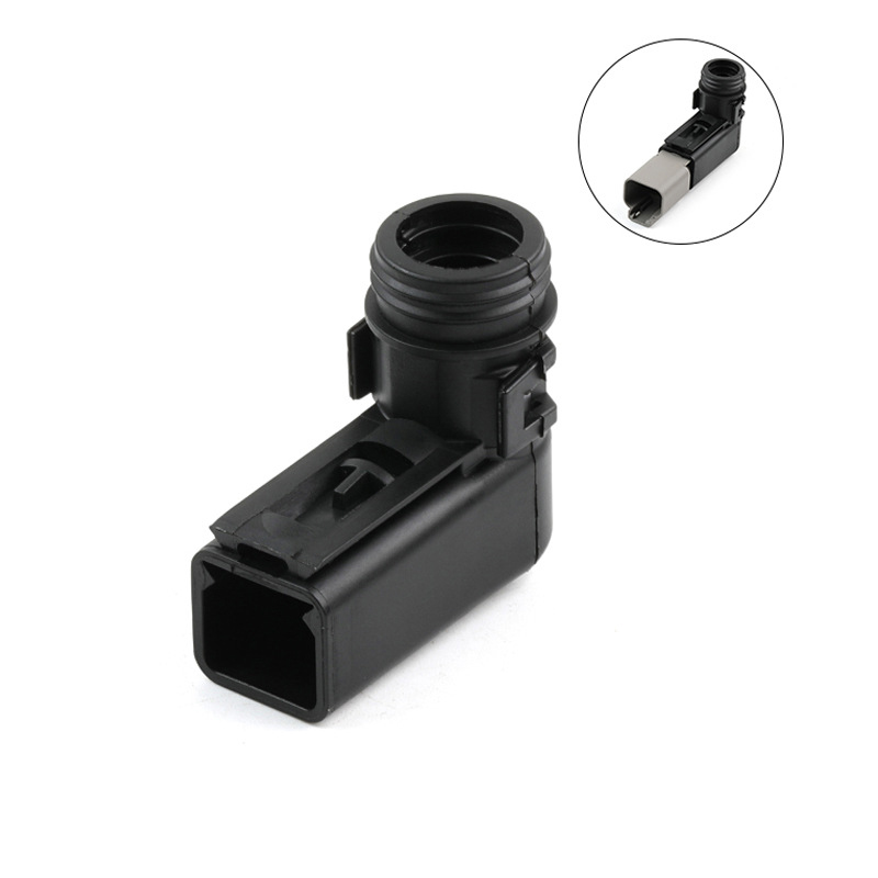 2P Male Connector with Strain Relief and Corrugated Tube Clamp, Accessory for Connector 1011-230-0205