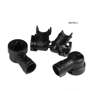 Curved Sheath - Compatible with 4-pin and 6-pin Circular Connectors - Pipe Sheath Fixing Snap-on Clip Tail Clamp 965783-1