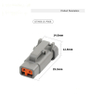 DTM Automotive Connector 2P Plug-in Connector Waterproof Sealing Strip Resistor Plug DTM06-2S-P006