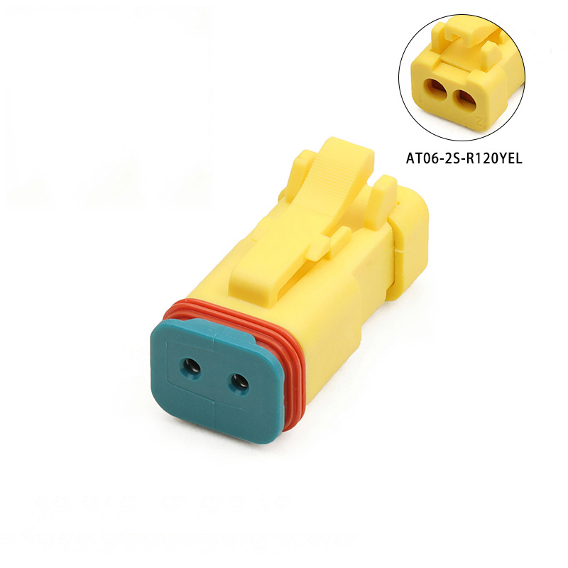  AT06-2S-R120YEL excavator parts come with 120 ohm resistor connector with 2-hole plug AT04-2P