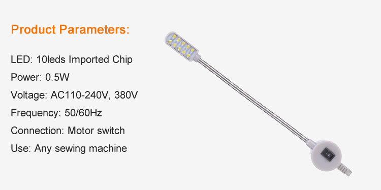 10 Led Sewing Machine Bulb 0.5W Magnetic Sewing Machine Working Lamp