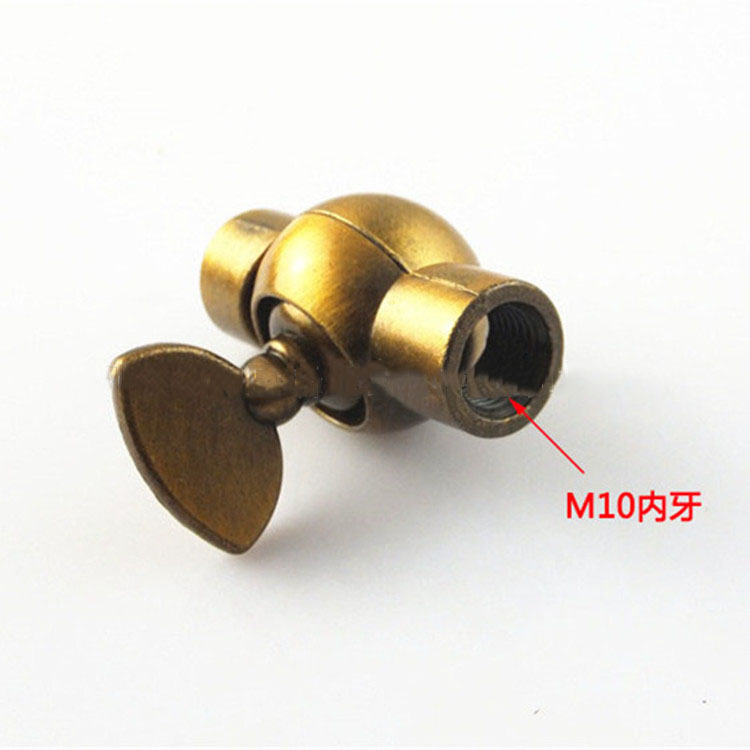 Retro Antique Table Lamp Hardware Accessories M10 Inner Teeth Zinc Alloy Steering Positioning Two-way Lamp Accessories