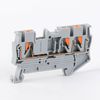 PT2.5-TWIN Din Rail Type Spring Terminal Block Tool Free Connection Flame Retardant Direct Insertion Terminal Block One in Two Out Terminal Connector