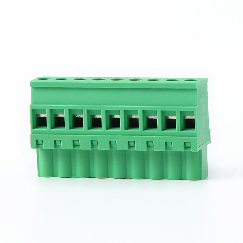 Horizontal wiring screw connect plug-in plug terminal 2EDGKA-5.08 2EDGKB-5.08mm Copper contact plug male terminal block connector