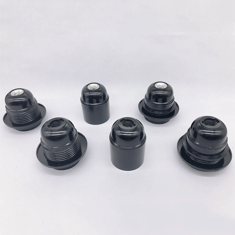 Directly Supply E26 Self-locking Full Tooth Lamp Holder Lightholder E26 Bakelite Environmental protection Lamp Socket