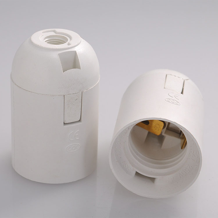 Manufacturers Supply Wholesale E27 Card Type Light Body Lightholder Plastic E27 Lamp Holder Led Screw Lamp Socket
