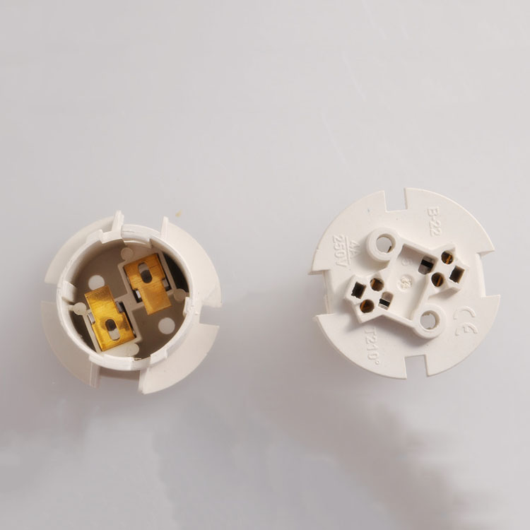 Supply B22 Cassette Lamp Holder B22 White Lamp Socket B22 High Temperature Plastic Light Base
