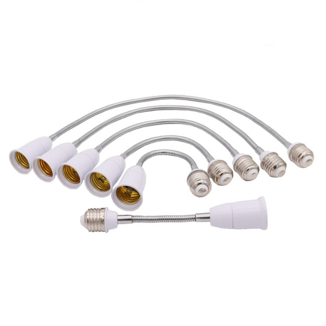 Wholesale E27-E27 Universal Lamp Holder Conversion Lamp Holder Plus Hard Hose E27 to E27