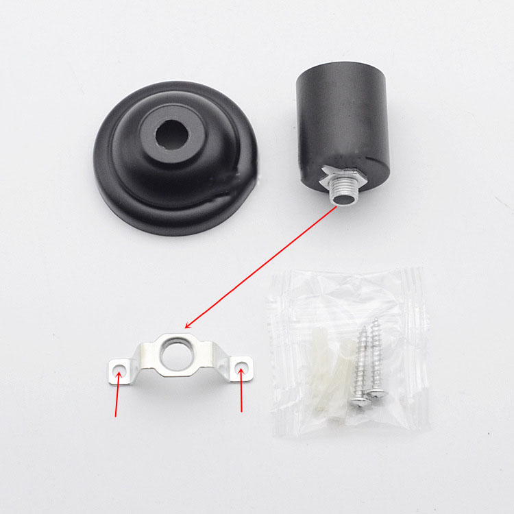 Retro Lamp Holder Lamp Cup Hemp Rope Casing Hook Decoration Fixed Lamp Cup Black Lighting Fixture Accessories