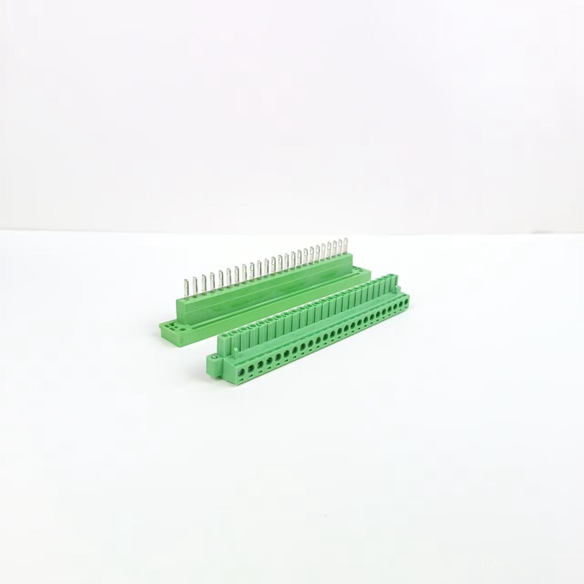 02p-24p Through Wall Panel Mounted Male And Female 5.08mm Pitch Pluggable Terminal Block 2EDGKM-5.08 2CDGM-5.08