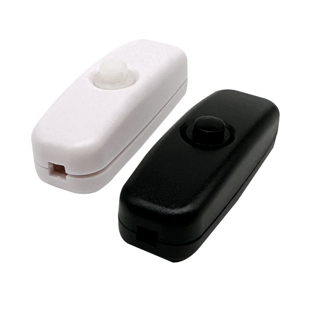 501 In-Line DC Cord Switch Table Lamps - Black & White 3NC+1NO DC Switch