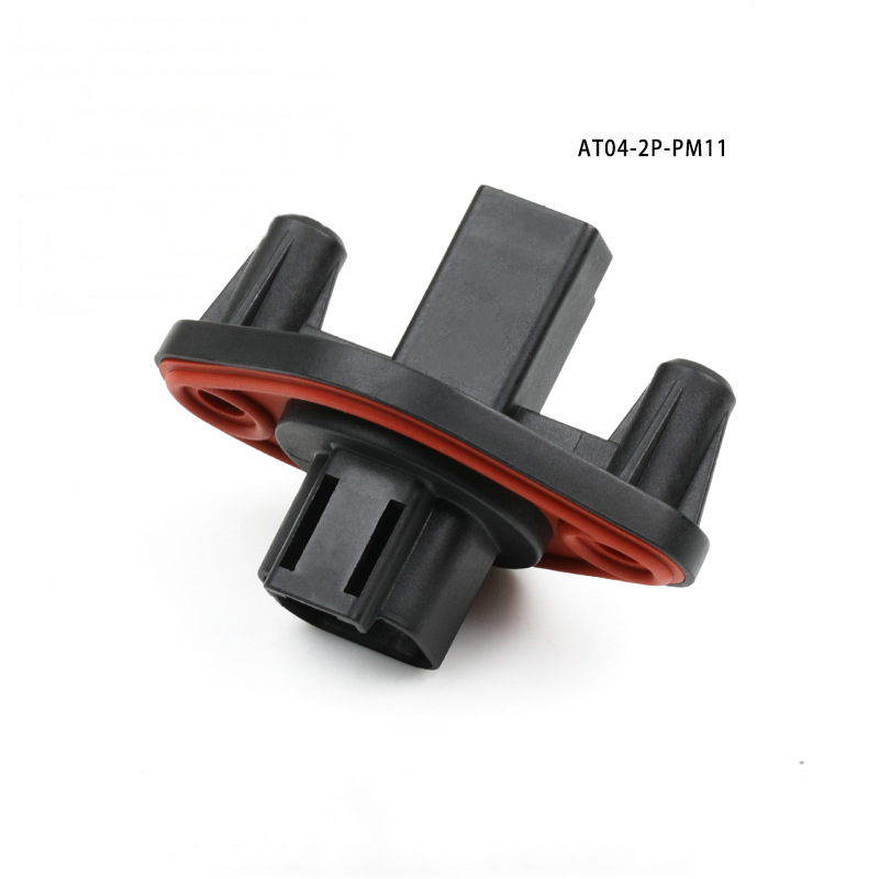 AT04-2P-PM11 Avnet Type 2-hole Wiring Harness Connector Flange Panel-mounted Black Plug DT06-2S