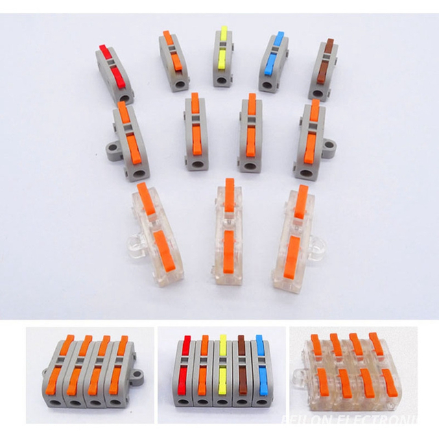  PCT-2-1M 1 Position Splice type Quick Connector One in One out Electrical Wire Splicer Connector