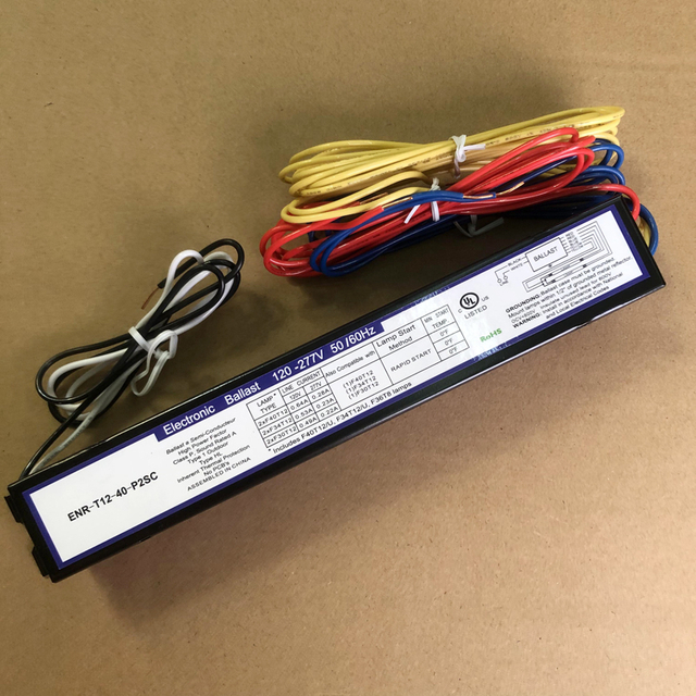120-277v 50-60hz T12 Electronic Ballast 40 Watt Fluorescent Ballast for 2lamps