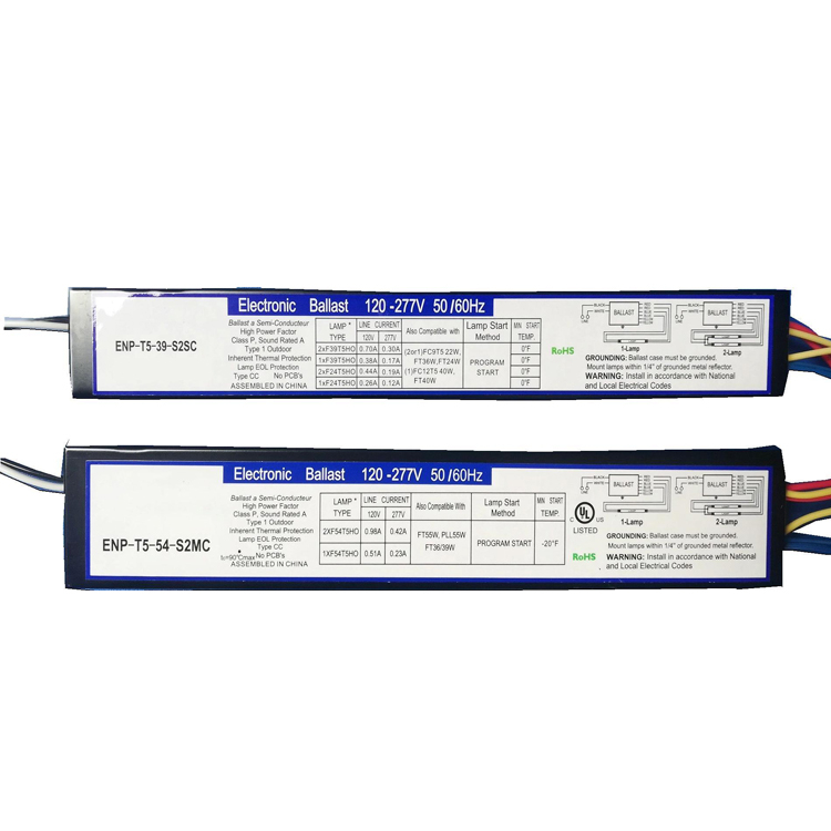 T5 54w Electronic Ballast Ul Electronic Fluorescent Ballast with Wire
