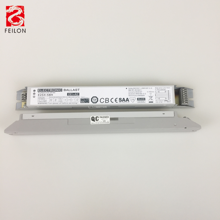 220-240V 2x54-58W Fluorescent Lamp Electronic Ballast