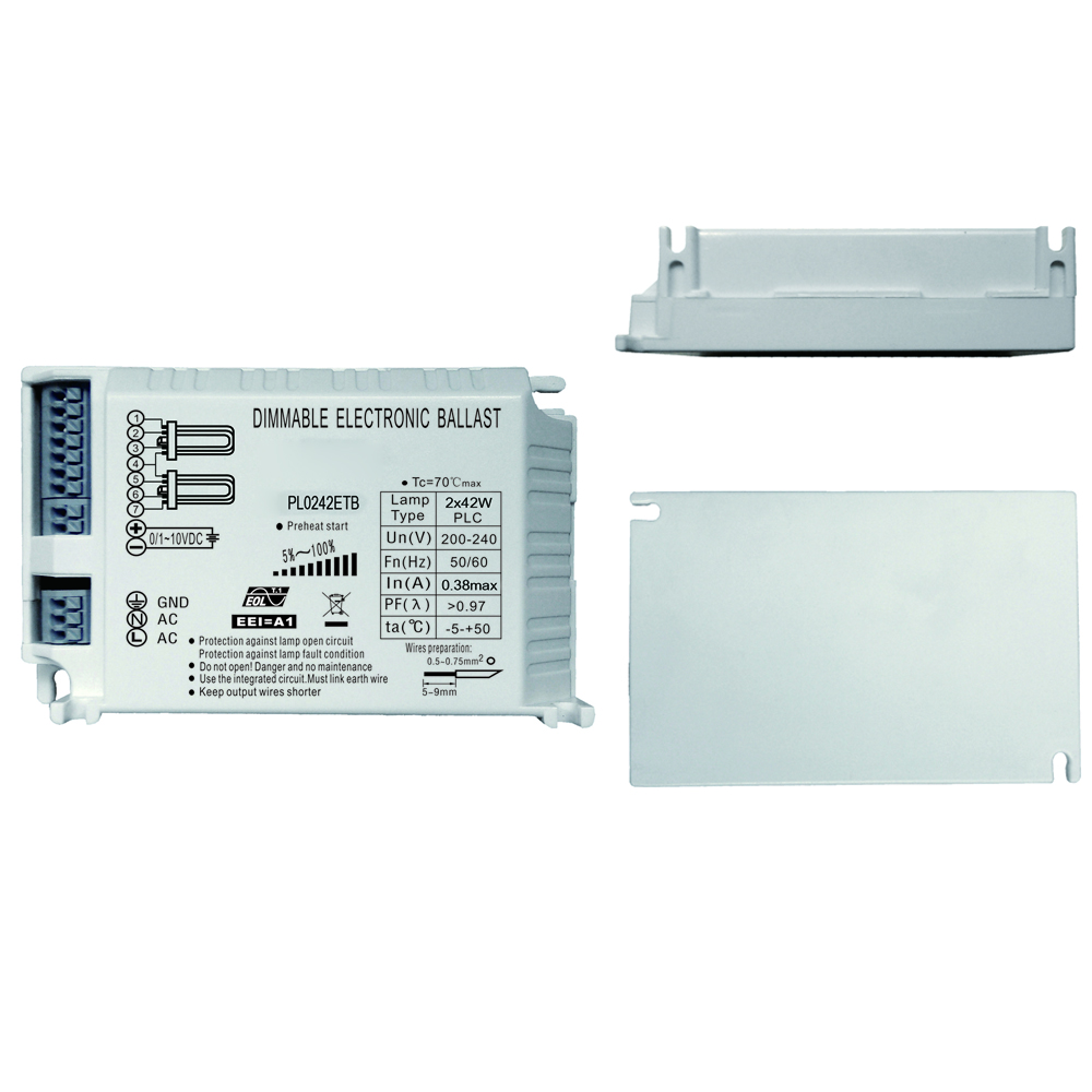 Dimmable Ballast for 2x42w Plc Fluorescent Lamp 1-10V Dimming Electronic Ballast