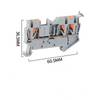 PT2.5-TWIN Din Rail Type Spring Terminal Block Tool Free Connection Flame Retardant Direct Insertion Terminal Block One in Two Out Terminal Connector