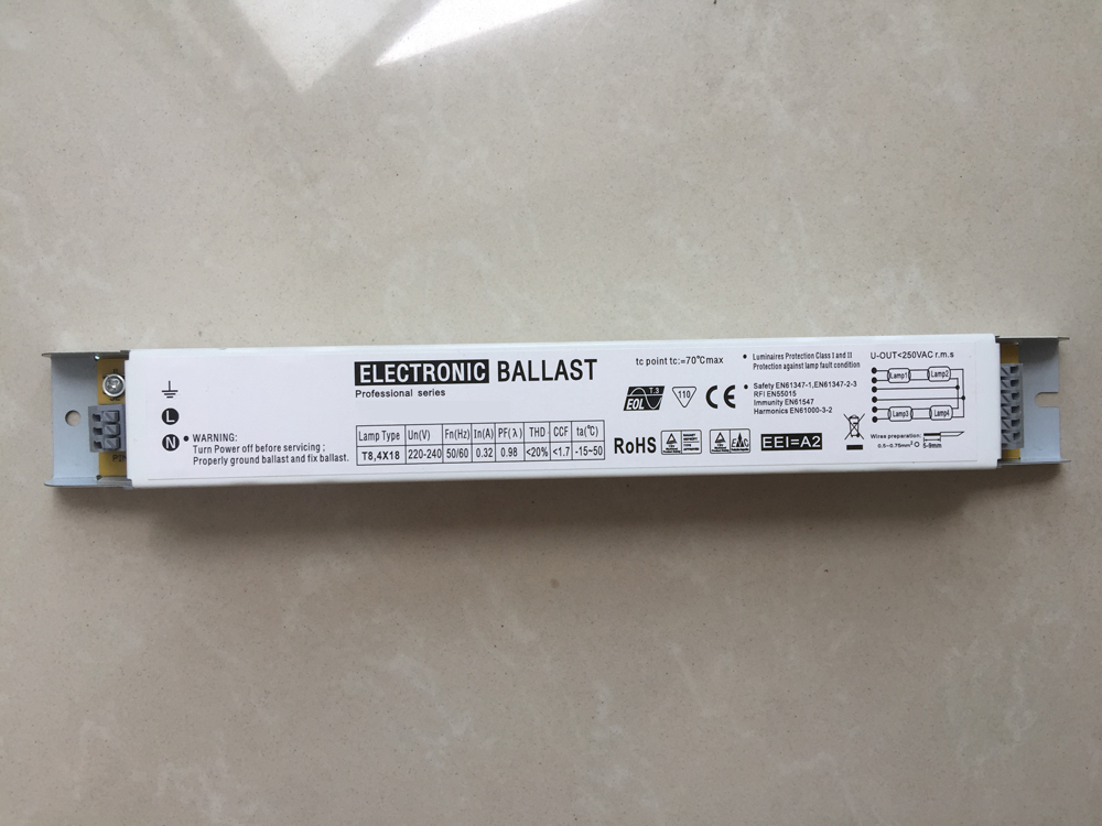 4*18w 220-240V Electronic Ballast for Fluorescent Lamp
