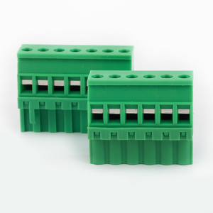 Horizontal wiring screw connect plug-in plug terminal 2EDGKA-5.08 2EDGKB-5.08mm Copper contact plug male terminal block connector