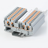 PT4 QUATTRO Two in Two Out Spring Plug-in Terminal Block Replace Phoenix Tool Free Push Button NS35 Din Rail Terminal Connector