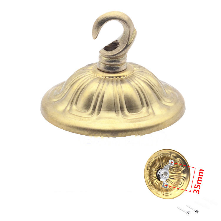 Pure Copper Hook Hook Crystal Lamp Chandelier Ceiling Plate Lamp Holder Base Lighting Fixture Accessories