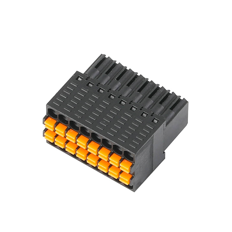 15EDGKNHB-2.54mm Double-layer Spring Plug-in Terminal Block Screwless Compact male Plugable Terminal Block
