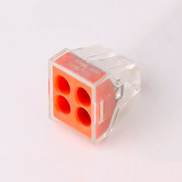 4poles solid wire push in fast connector building lighting junction box terminal block connector PCT-104