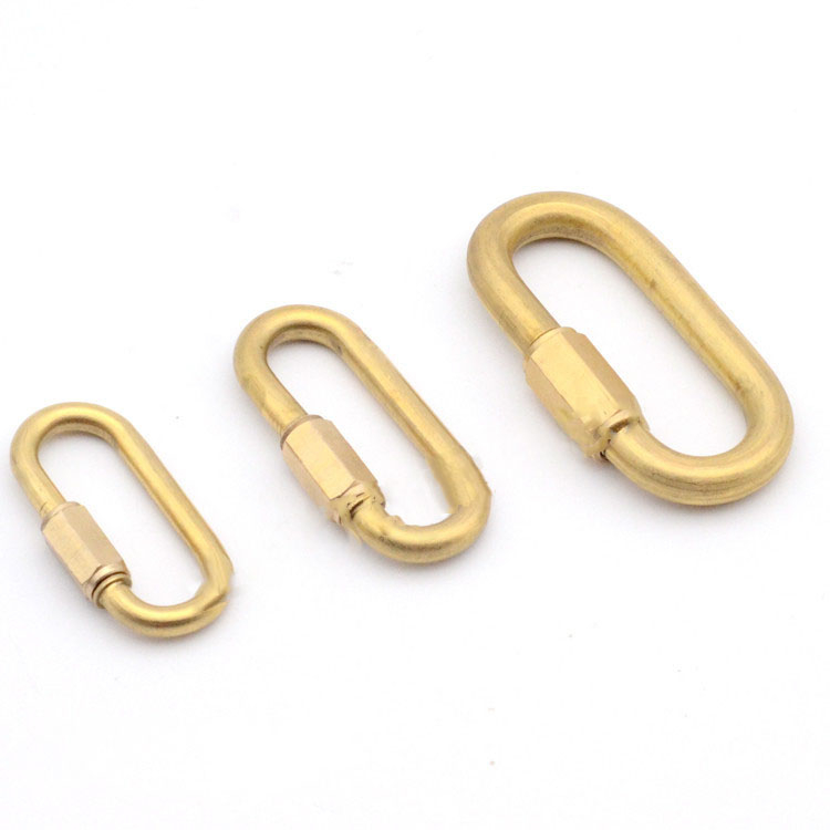Pure Copper Connecting Buckle Crystal Lamp Closed Hanging Chain Hanging Plate Carabiner Lighting Lamp Accessories