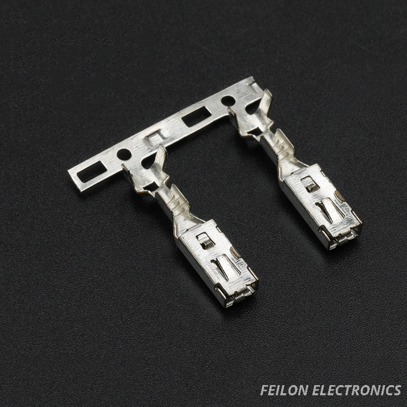 DJ625B-2.8*0.8A Automotive Terminal, Suitable for Crimping Wire Terminals and Connectors, Tinned Female Terminal