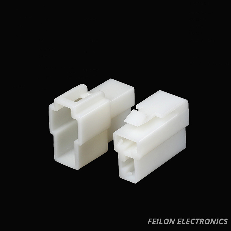 DJ7021-6.3-11/21 Automotive Battery Electric Vehicle 6.3 Plug 2-Pin Wiring Connector Housing with Terminal Clips
