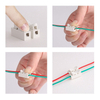 CH-4 Push-Type Terminal Block, 4-Position Lamp Wiring Clip, Quick-Connect Wire Connector, Ceiling Lighting DIY Wire Splicer