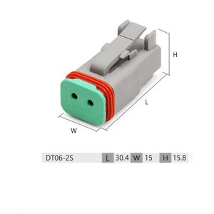 DT06-2S/DT04-2P Is Suitable for the Waterproof Plug of the Connection Connector for the Heavy Truck Nozzle Plug-in Vehicle Lamp