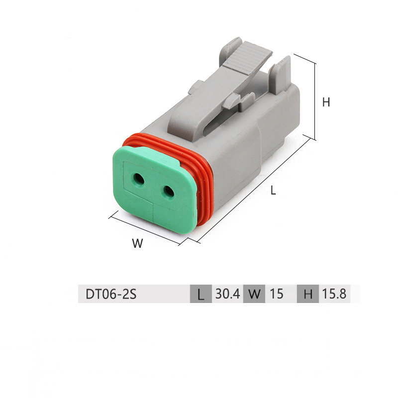 DT06-2S/DT04-2P Is Suitable for the Waterproof Plug of the Connection Connector for the Heavy Truck Nozzle Plug-in Vehicle Lamp