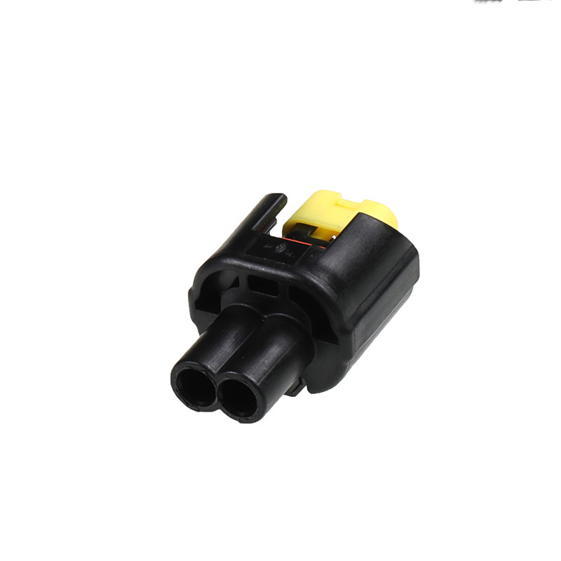Automobile waterproof connector for 2-hole vehicle wiring harness connector plug cover with terminal plugs DJ7022-1-21