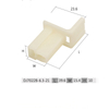 DJ7022B - 6.3 - 21 Automotive 2-pin Connector for 2 Diodes Base - Wiring Harness Plug Cover with Terminal
