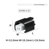 Connector for automotive air conditioning solenoid valve plug, plastic connector for air conditioning compressor plug, DJ7021-1-21
